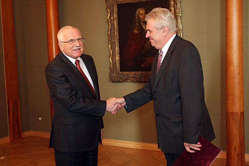Prezident Václav Klaus si na Hrad pozval Miloše Zemana