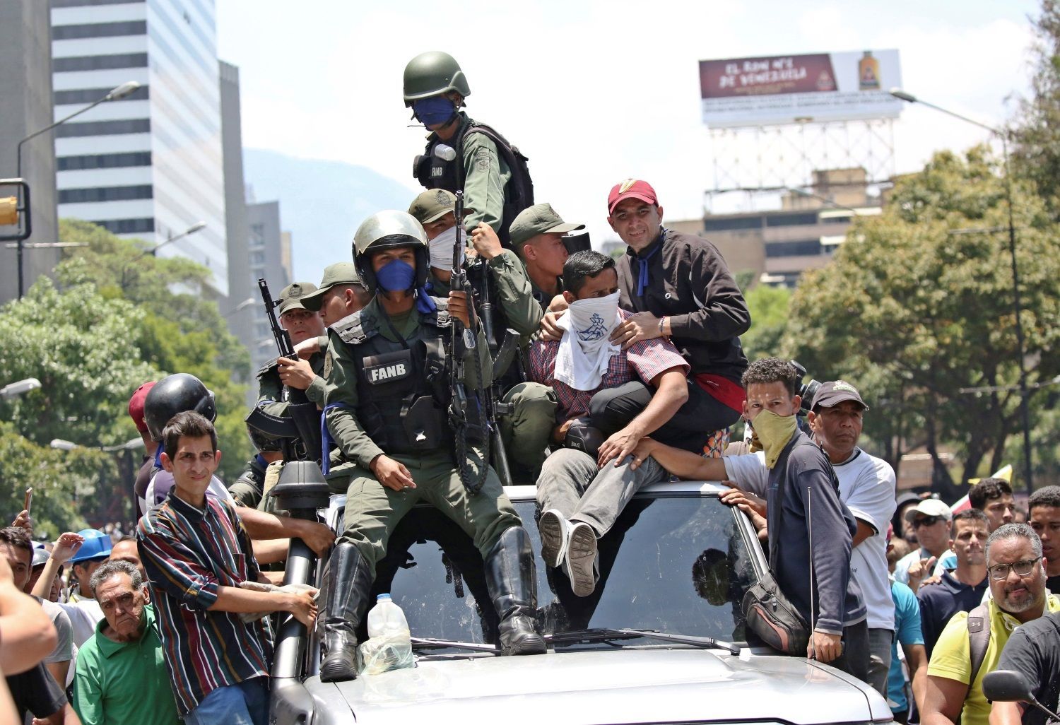 Protesty ve Venezuele (Caracas).