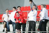 Fotbalovým parádičkám Španělů s obdivem přihlíželi i členové české reprezentace, kteří měli trénink před Španěly.