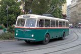 Trolejbus Škoda 6Tr2, jenž jezdil od konce 40. let v Plzni. Trolejbusový provoz tu byl ale zahájen již v roce 1941, po Českých Budějovicích (1909) a Praze (1936).