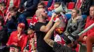 Extraliga 2021/22, 5. finále, Třinec - Sparta: fanoušci Třince