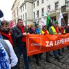 Stávka odborů, protest, demonstrace, pochod