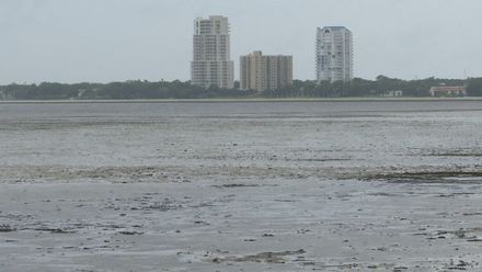 Irma vysála moře ze zálivu u floridské Tampy. Lidé žasnou