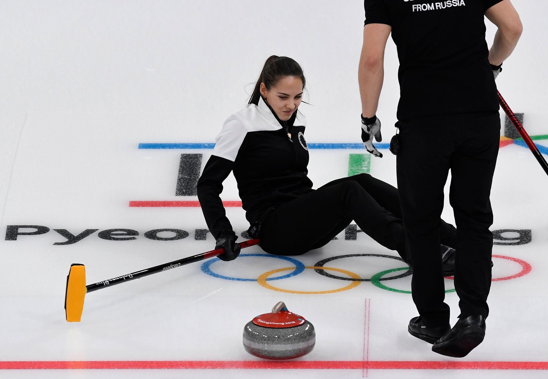OH 2018, curling, soutěž mixů, Anastasia Bryzgalovová (Rusko)