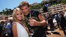 F1, VC Monaka 2013: David Hasselhoff a přítelkyně Hayley Robertsová