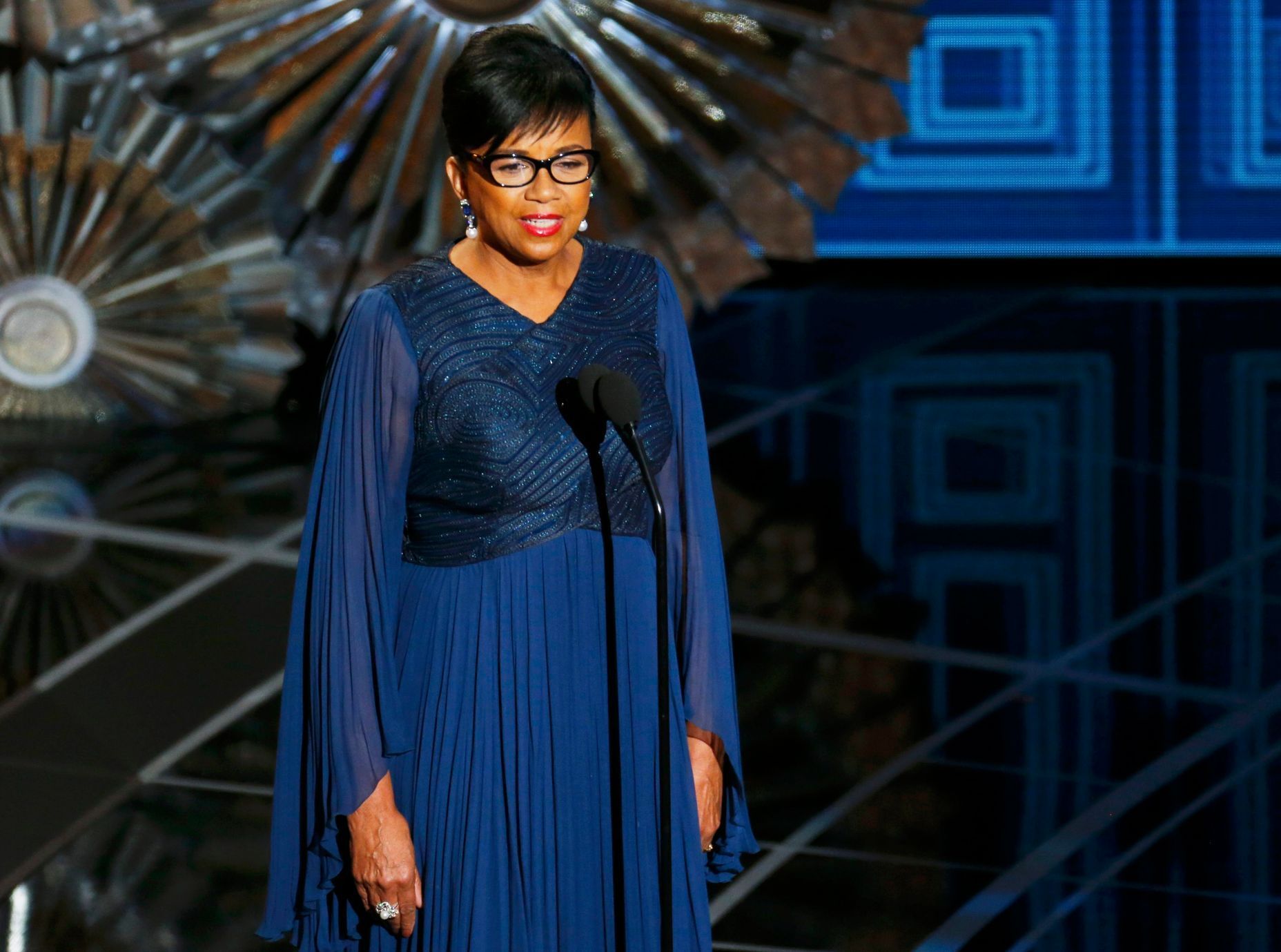 Academy of Motion Picture Arts and Sciences President Isaacs speaks at the 87th Academy Awards in Hollywood