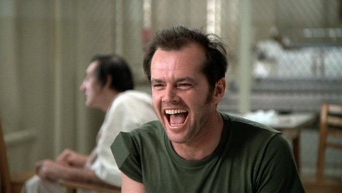 Jack Nicholson jako Randle McMurphy.