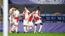 Slávisté slaví gól v odvetě  2. kola  Evropské ligy Leicester  - Slavia