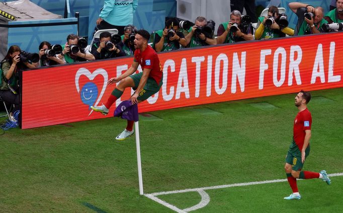 Goncalo Ramos slaví první gól do sítě Švýcarska