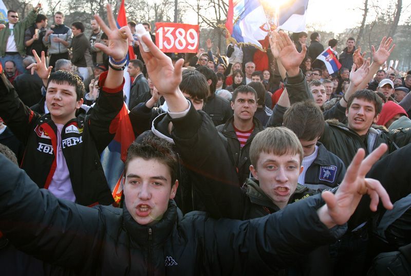 Demonstrace v Bělehradě