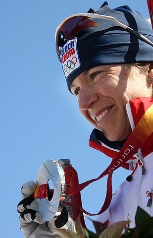 Kateřina Neumannová s medailí