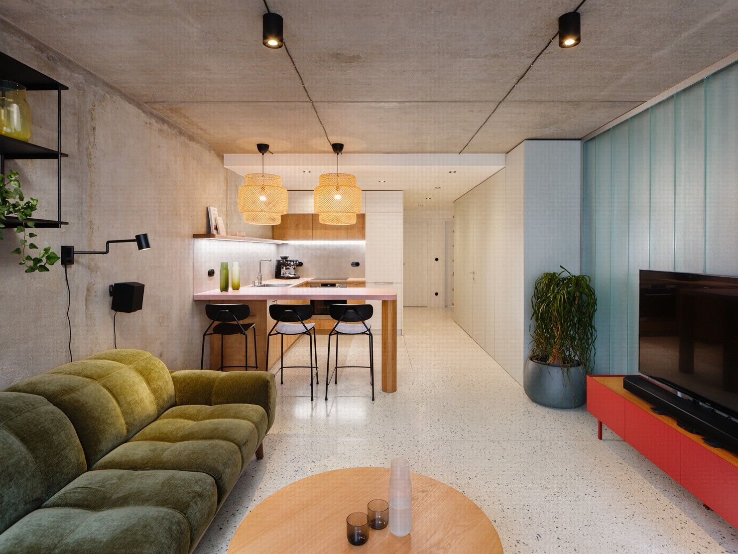 byt, panelák, opravdu panelák, byt u vodopádu, interiér roku