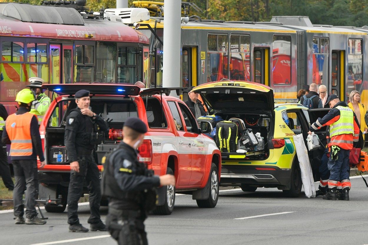 Plzeň, tramvaj, nehoda