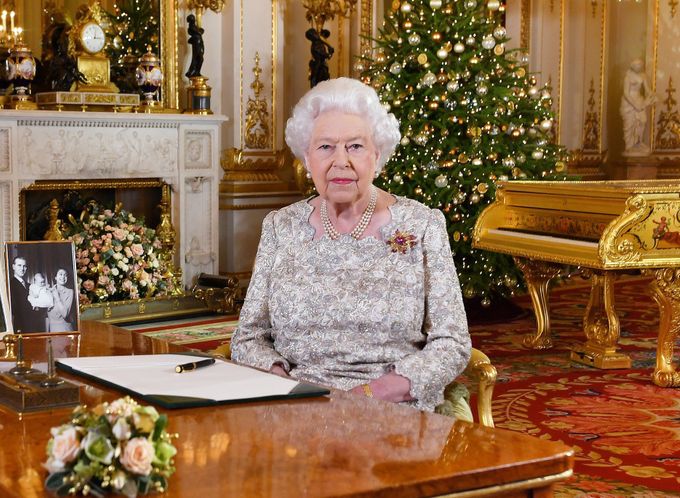 Královna Alžběta II. při vánočním poselství natáčeném 23. prosince 2018