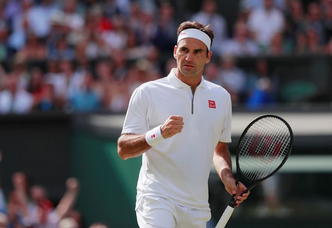 Roger Federer ve finále Wimbledonu 2019