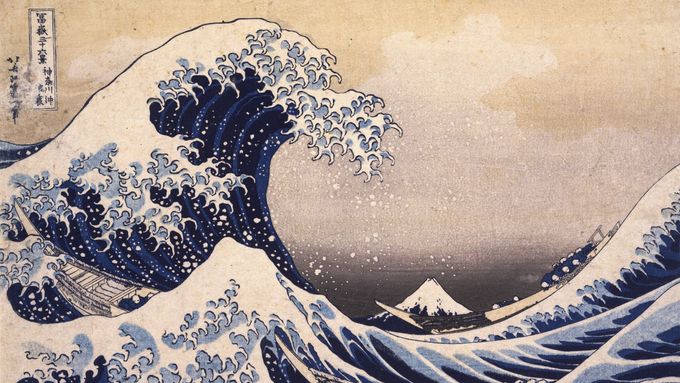 Velká vlna u Kanagawy z let 1829 až 1833 je jedním z nejslavnějších dřevotisků Kacušiky Hokusaie.