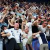 Angličtí fanoušci v semifinále Eura 2024 Nizozemsko - Anglie
