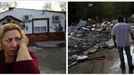 A combination photo shows Milagros Echevarria (L) crying outside her house in Madrid's Spanish gypsy settlement of Puerta de Hierro, January 20, 2012 and her husband Antonio Gabarri (R) looking at the remains of their home hours after it was demolished July 17, 2012. Fifty-four families have been living in Puerta de Hierro, on the banks of the Manzanares river for over 50 years. Since the summer of 2010, the community has been subject to evictions on the grounds that the dwellings are illegal. Families whose houses have been demolished, move in with relatives whose houses still remain while the debris keeps piling up around them as more demolitions take place. REUTERS/Susana Vera (SPAIN - Tags: SOCIETY) ATTENTION EDITORS - PICTURE 1 OF 31 FOR PACKAGE 'GYPSY SITE DEMOLISHED' SEARCH 'GYPSY SITE' FOR ALL IMAGES Published: Lis. 5, 2012, 4:10 odp.