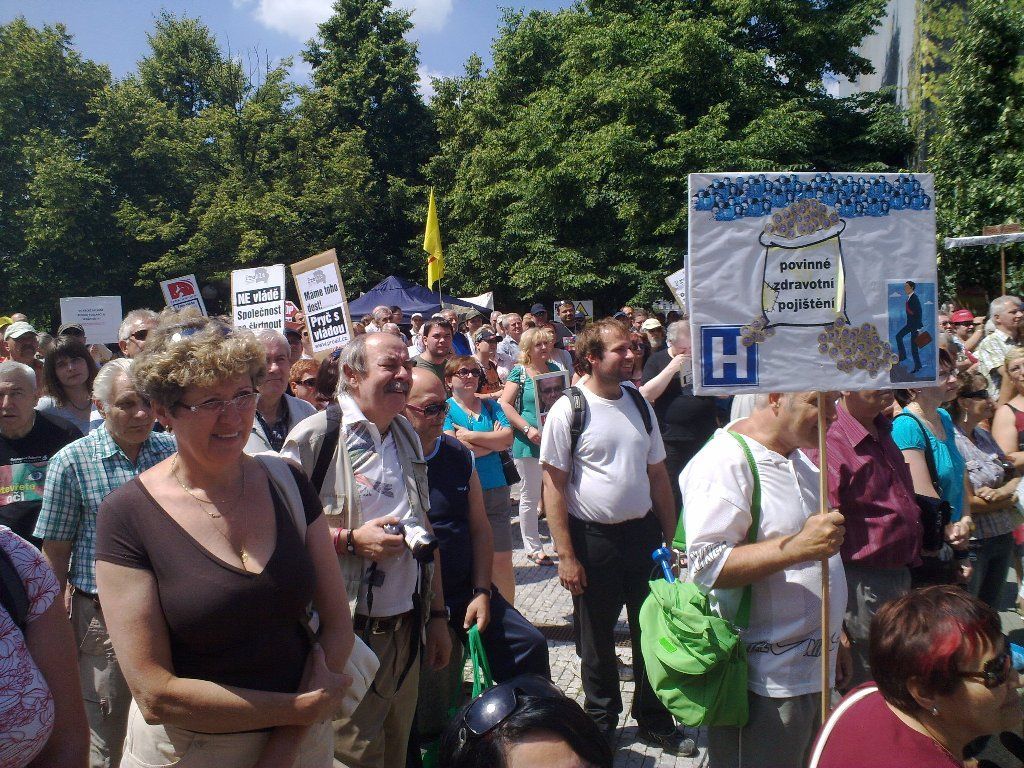 Odbory protestují protí zdravotní reformě
