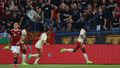 3. předkolo Ligy mistrů 2021/22, Sparta - Monako: Aurélien Tchouaméni slaví gól před kotlem Sparty
