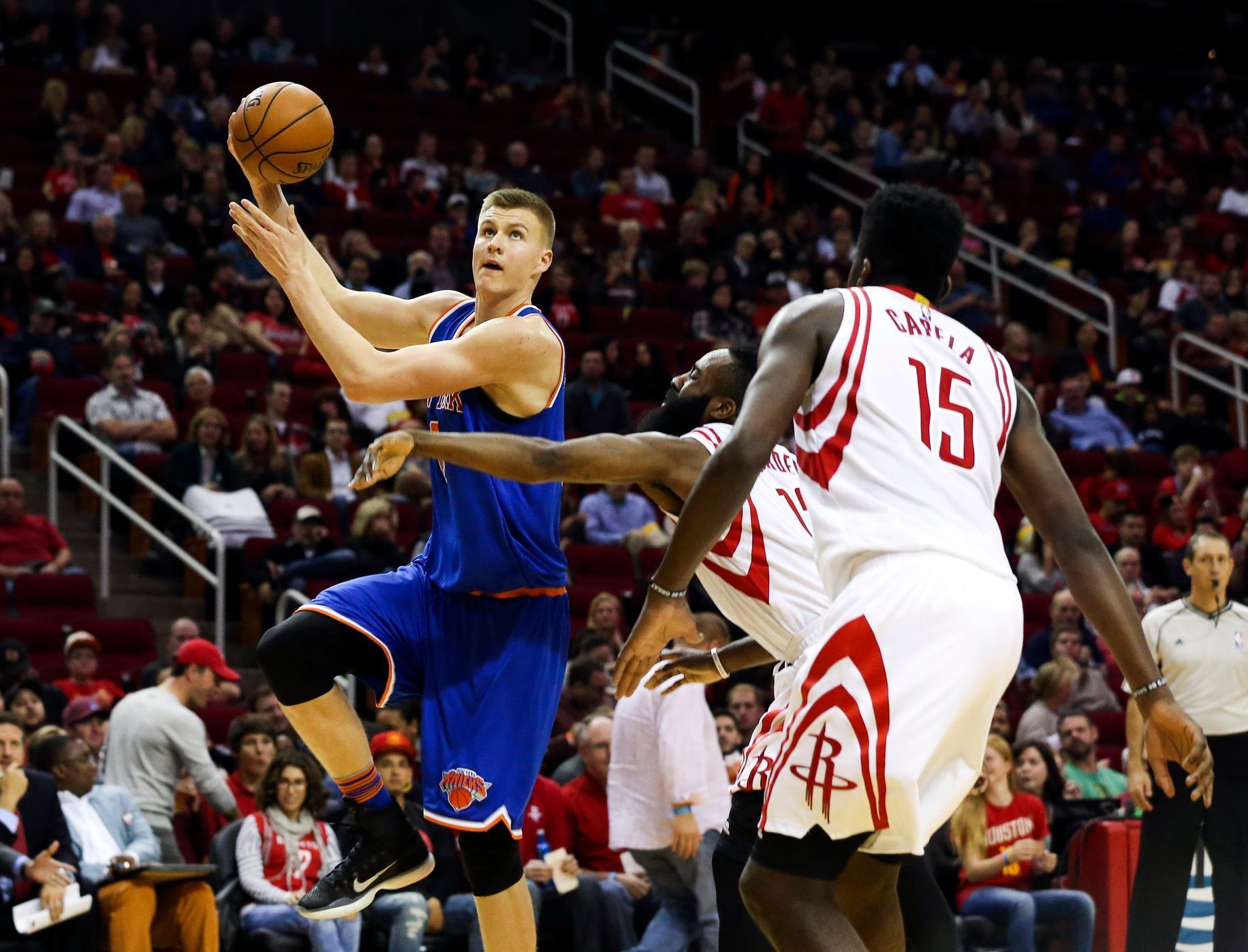 NBA: New York Knicks at Houston Rockets (Kristaps Porzingis)