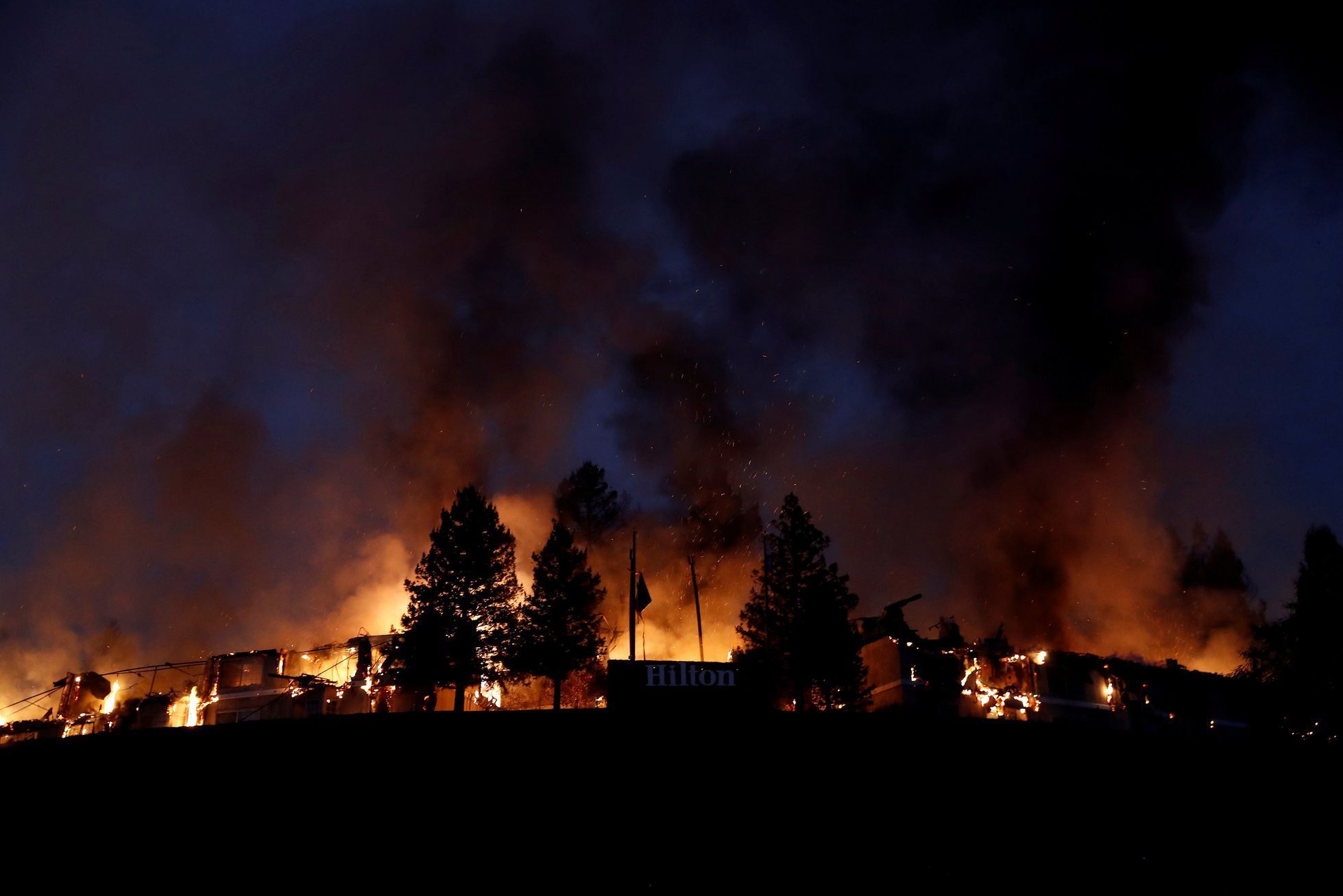 Požáry v Kalifornii, říjen 2017