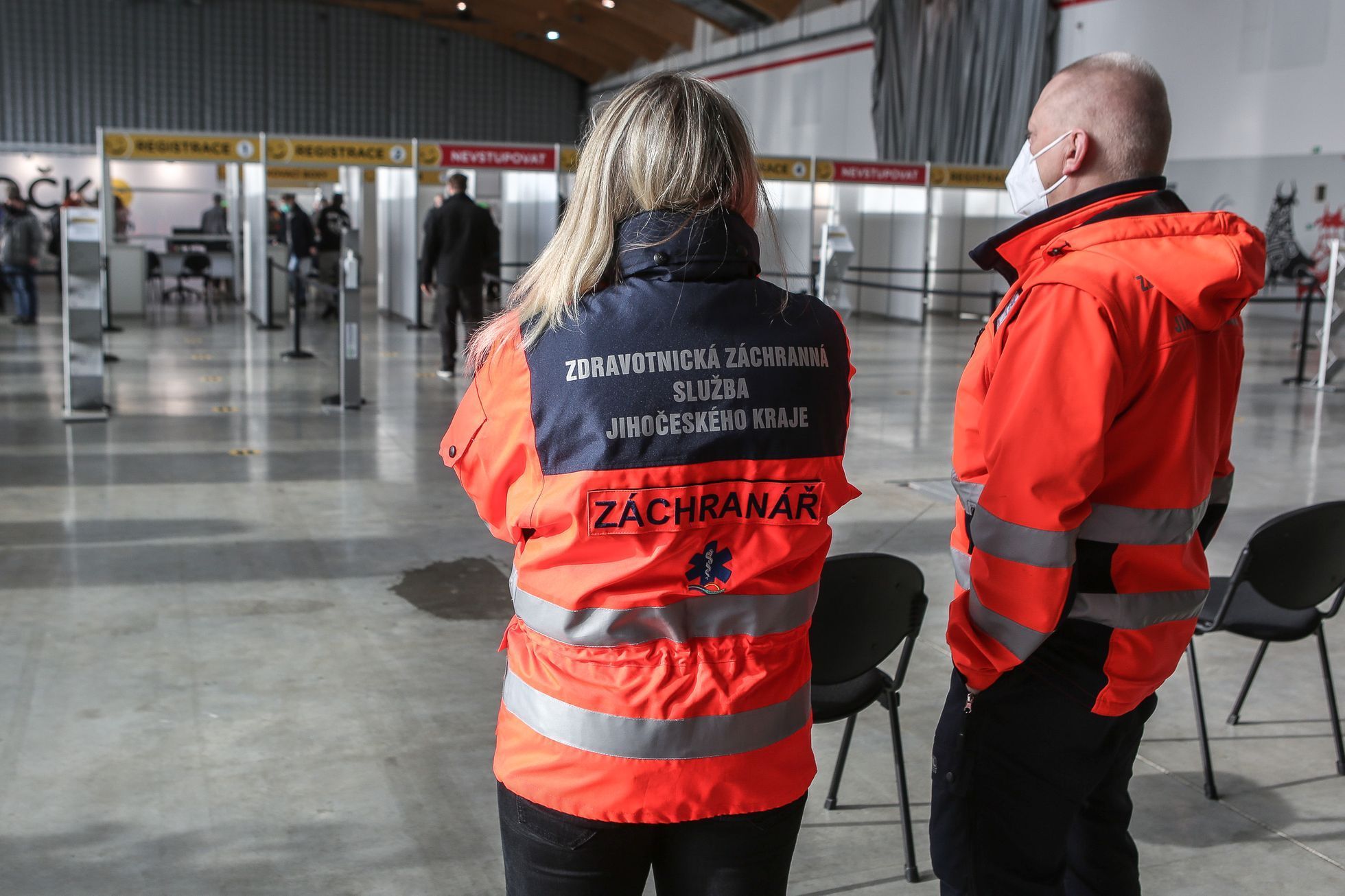 Očkování, očkovací centrum České Budějovice, Výstaviště, koronavirus, covid-19, zdravotnictví, pacienti,