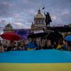 Deštník pro Ukrajinu, demonstrace na Václavském náměstí