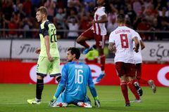 Plzeň v Lize mistrů po hororovém poločase končí, Olympiakos ji smetl čtyřmi góly
