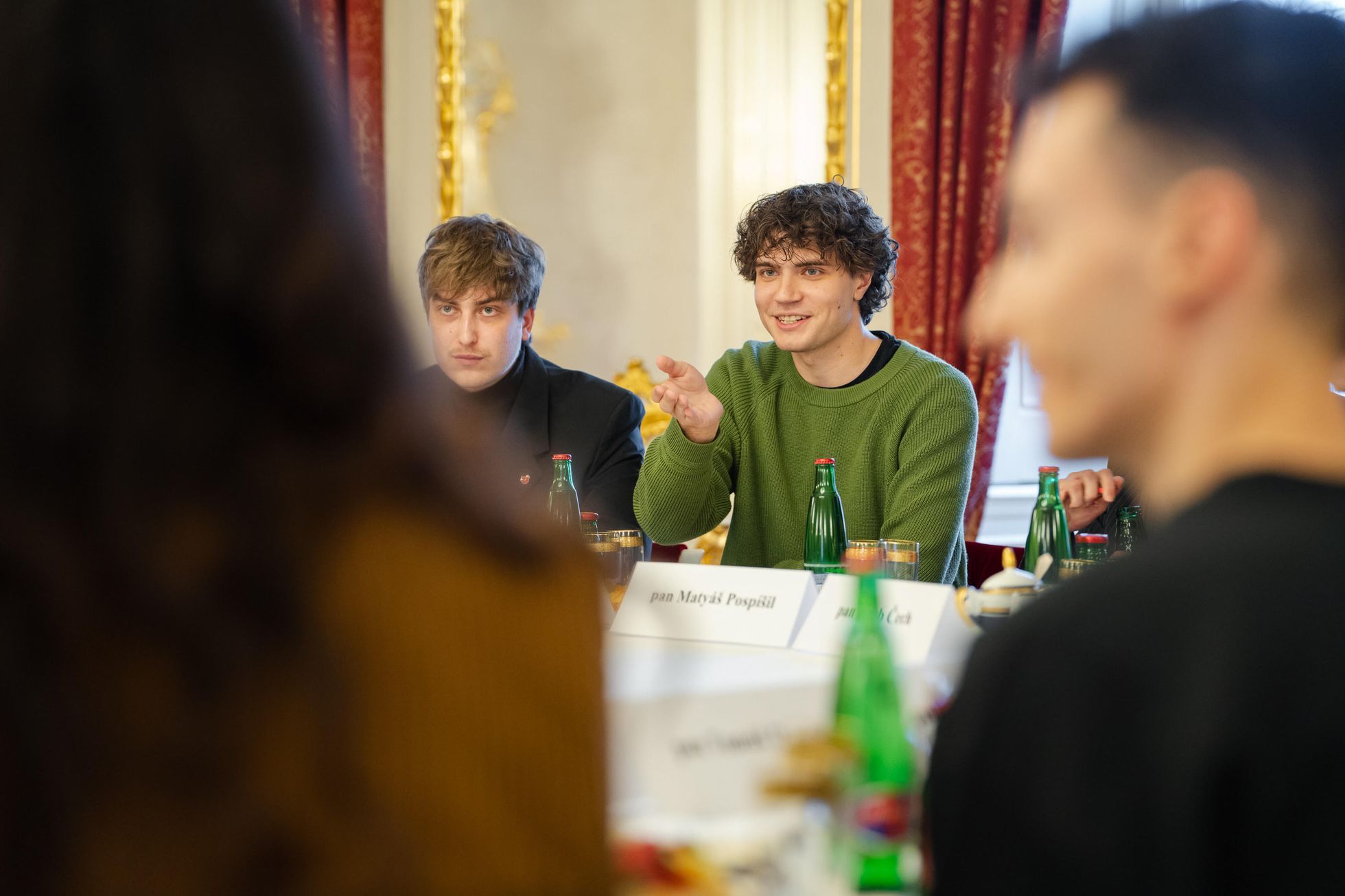 Šimon Šebek při setkání mladých lidí s prezidentem Petrem Pavlem letos v lednu, kdy plánovali spolupráci.