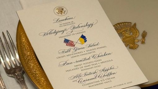 Obědové menu na summitu Trump-Zelenskyj.