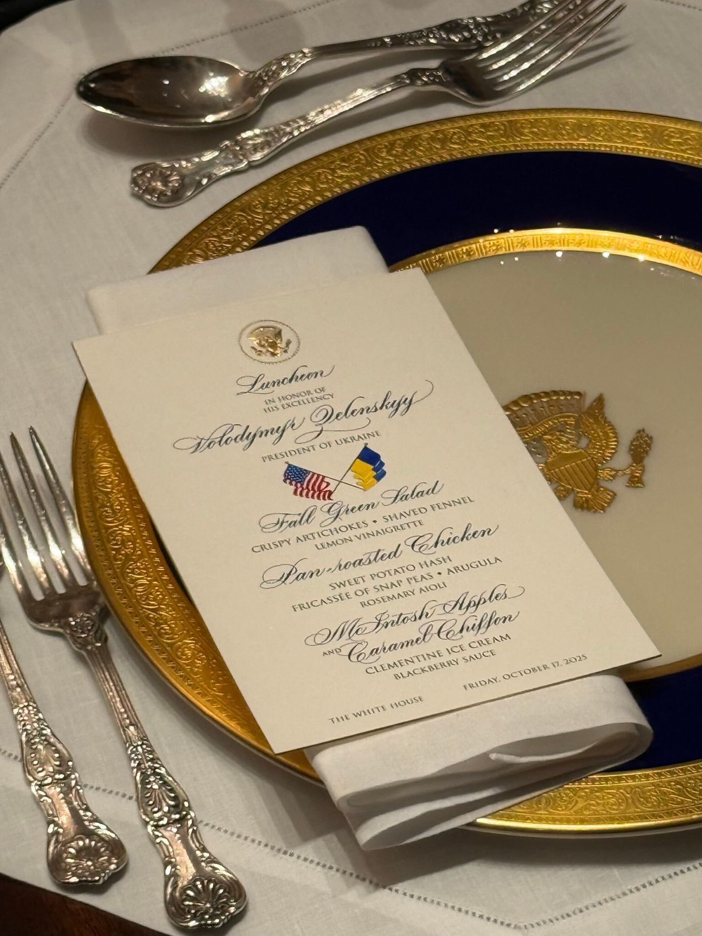 Menu, Trump, Zelenskyj, oběd