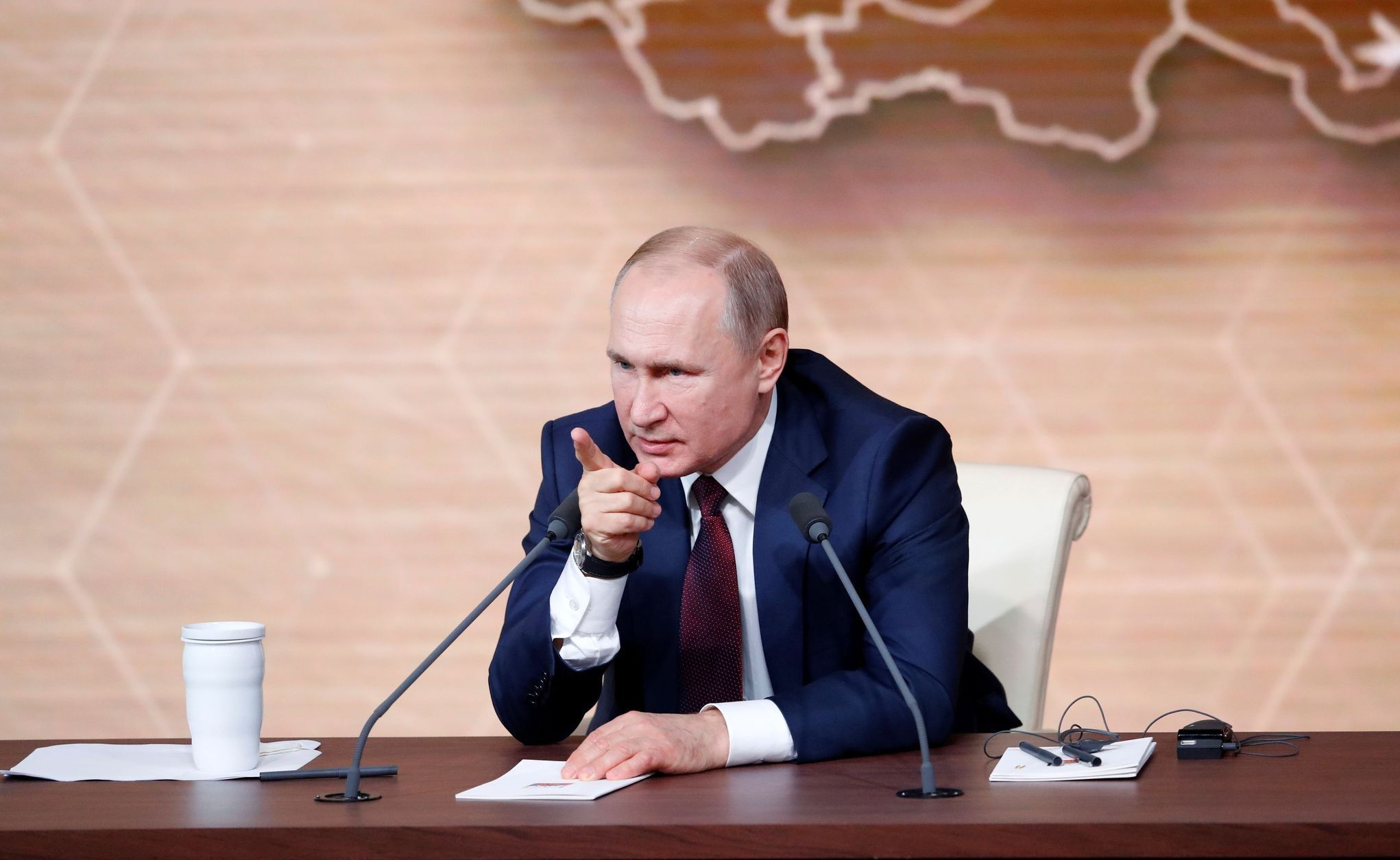 Russian President Vladimir Putin's annual end-of-year news conference in Moscow