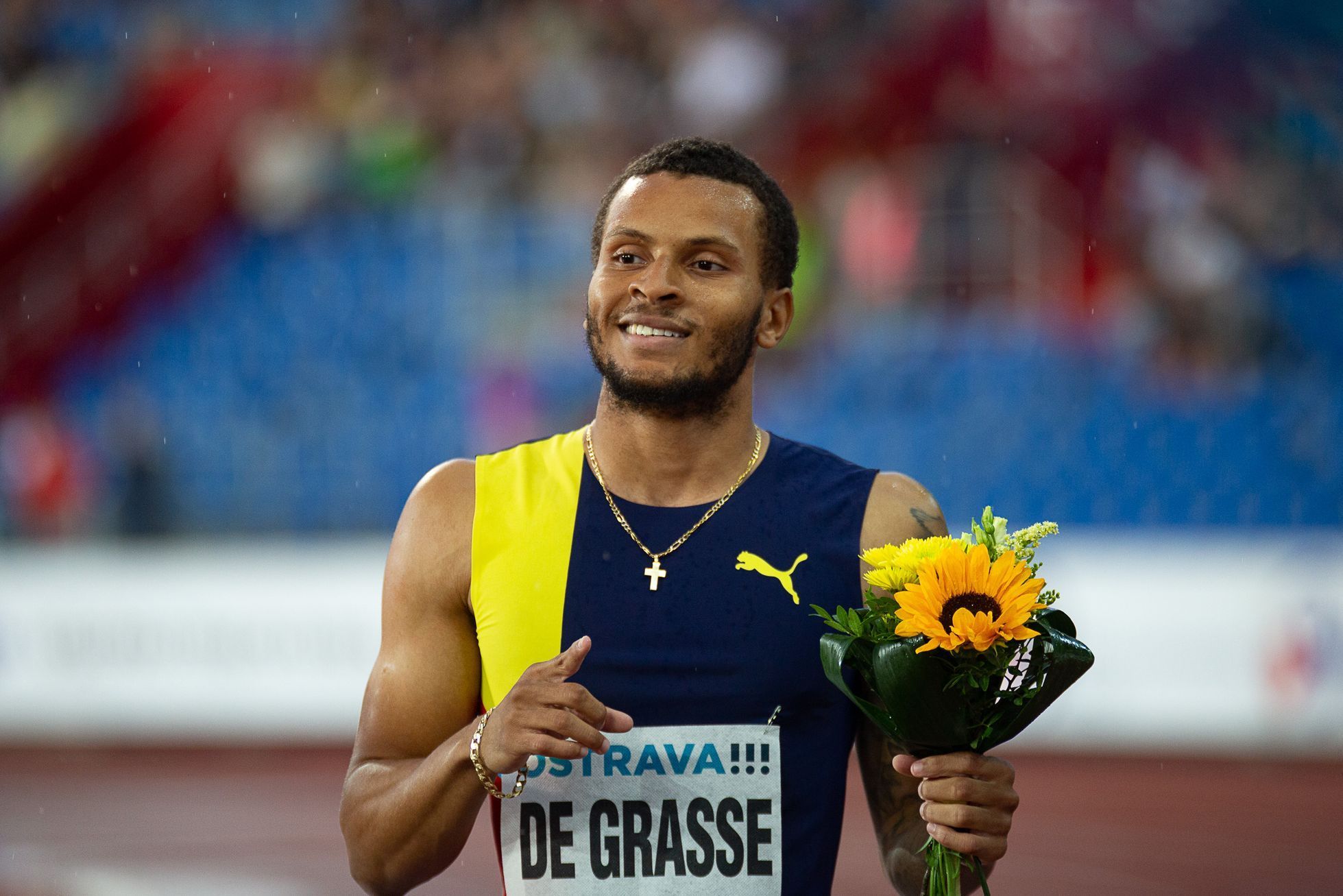 Zlatá tretra 2019: Vítěz závodu na 200 metrů Kanaďan Andre De Grasse