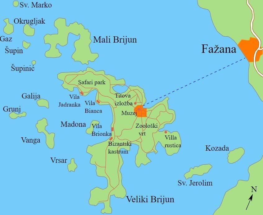 brijuni mapa