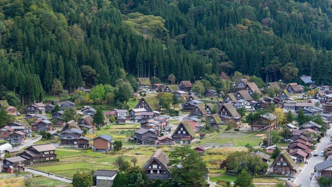 Japonská vesnice Širakawa-gó.