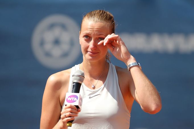 Petra Kvitová ve finále J&T Banka Prague Open.