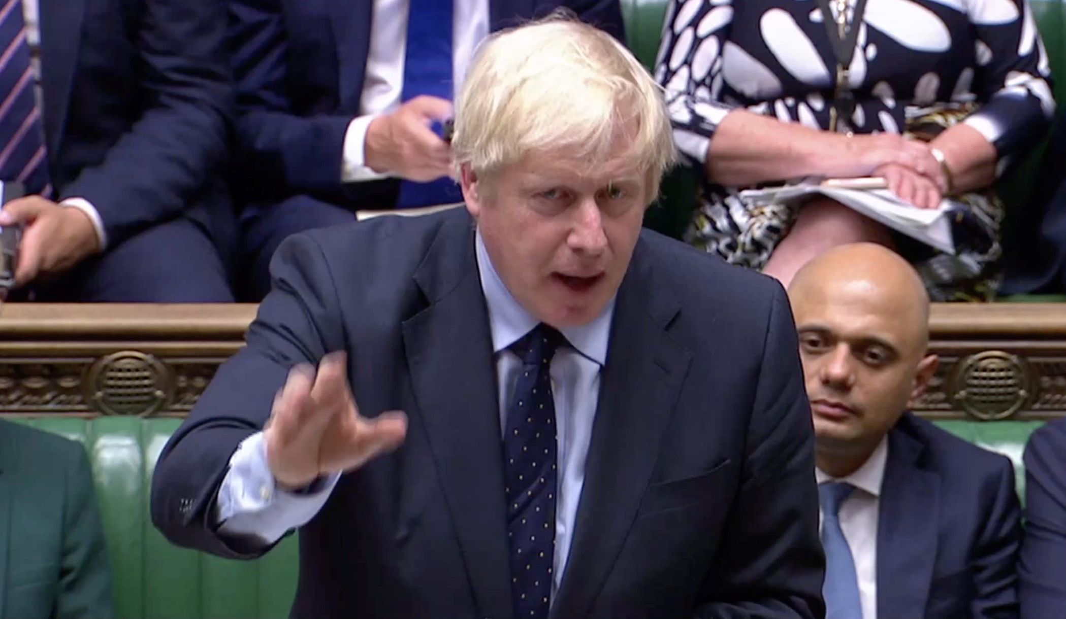 Boris Johnson v Dolní Sněmovně.