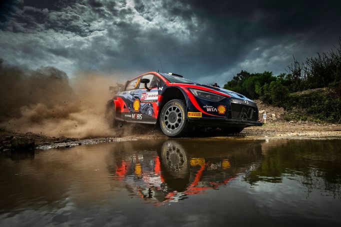 Ott Tänak, Hyundai na trati Italské rallye 2022.