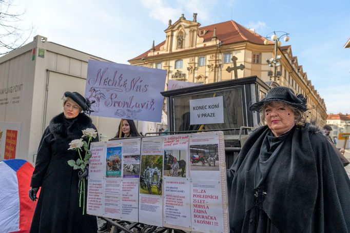 Protest fiakristů v Praze objektivem Richarda Horáka