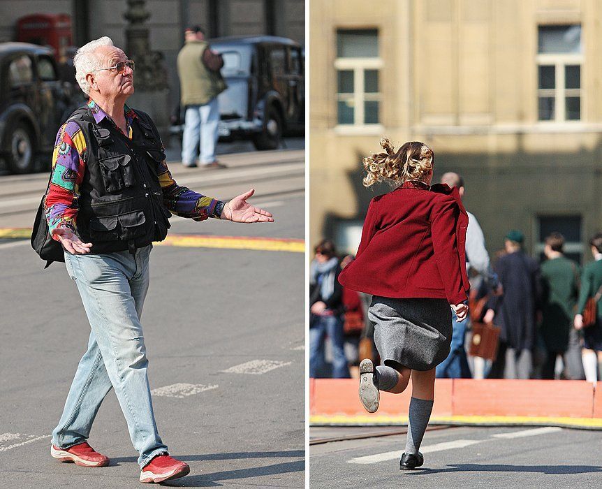 Natáčení v ulicích Prahy