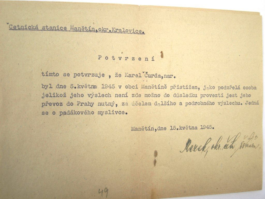 Karel Čurda nebyl zrádce