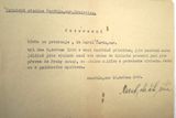 Dokument o zadržení Karla Čurdy v Manětíně.