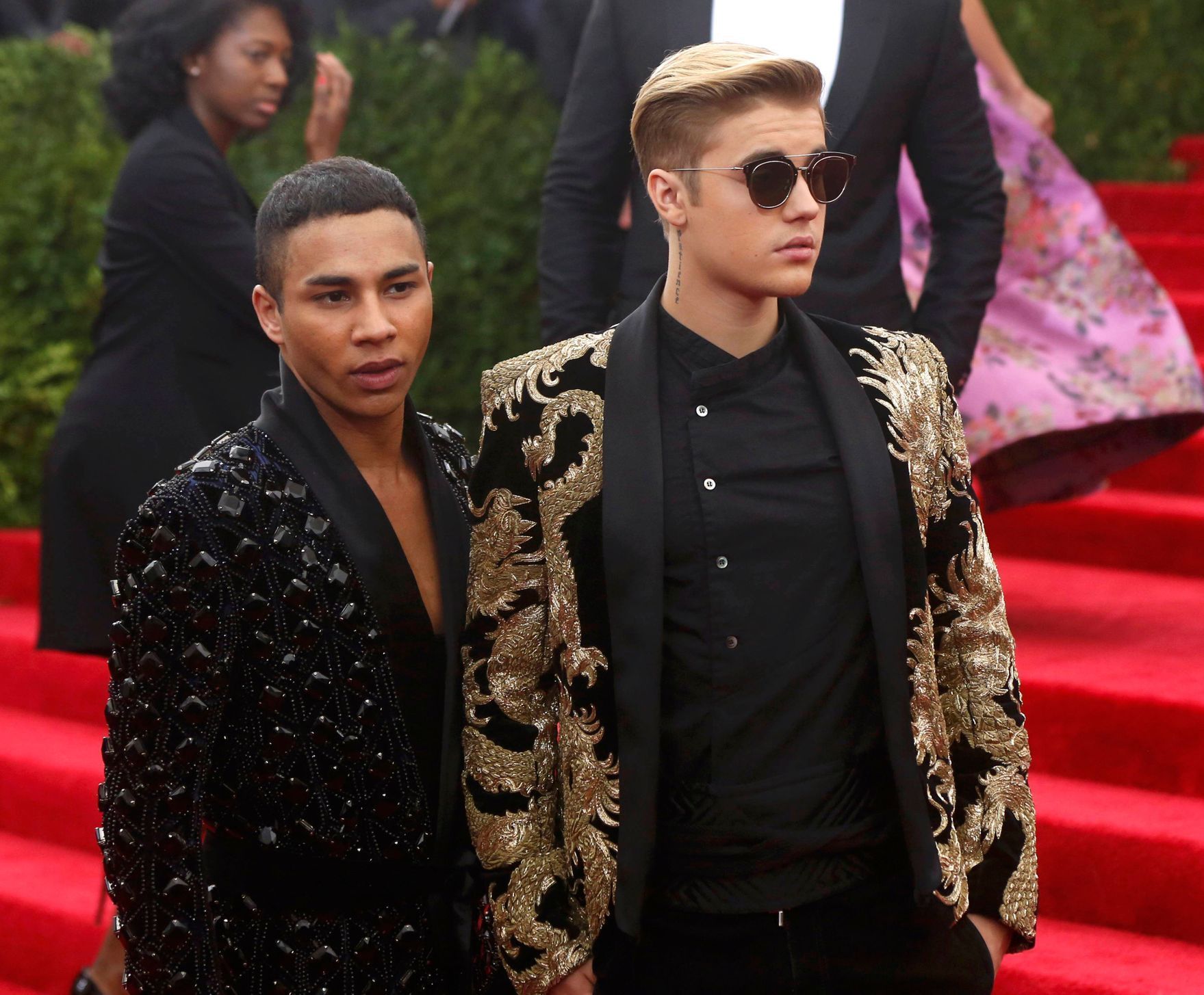 Metropolitan Museum of Art Costume Institute Gala 2015 - Justin Beiber a designer Olivier Rousteing