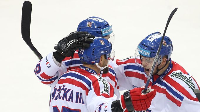 Čeští hokejisté se v Moskvě radovali ze čtyřech gólů.