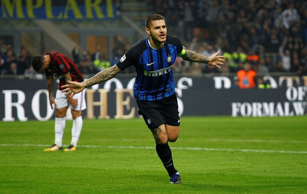 Mauro Icardi slaví branku Interu Milán