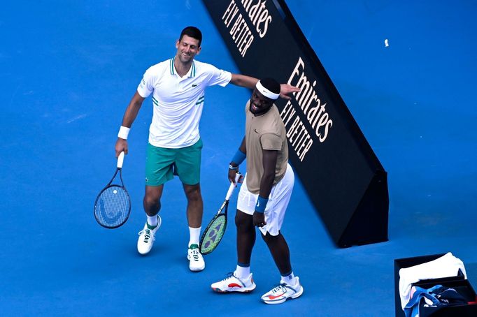 Novak Djokovič a Frances Tiafoe ve druhém kole Australian Open 2021