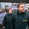 Greenpeace protest před Ministerstvem životního prostředí proti kácení lesů