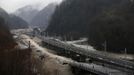 A general view shows the construction site of a bridge for the new highway and rail track connecting Sochi, the host city for the Sochi 2014 Winter Olympics, and the winter sport resort of Krasnaya Polyana, February 18, 2013. Although many complexes and venues in the Black Sea resort of Sochi mostly resemble building sites that are still under construction, there is nothing to suggest any concern over readiness. Construction will be completed by August 2013 according to organizers. The Sochi 2014 Winter Olympics opens on February 7, 2014. REUTERS/Kai Pfaffenbach (RUSSIA - Tags: BUSINESS CONSTRUCTION TRANSPORT ENVIRONMENT SPORT OLYMPICS) Published: Úno. 18, 2013, 7:46 odp.