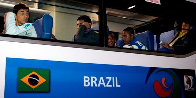 Brazilský tým v dějišti konfederačního poháru